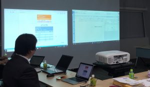 写真は3月27日の事前テストの様子